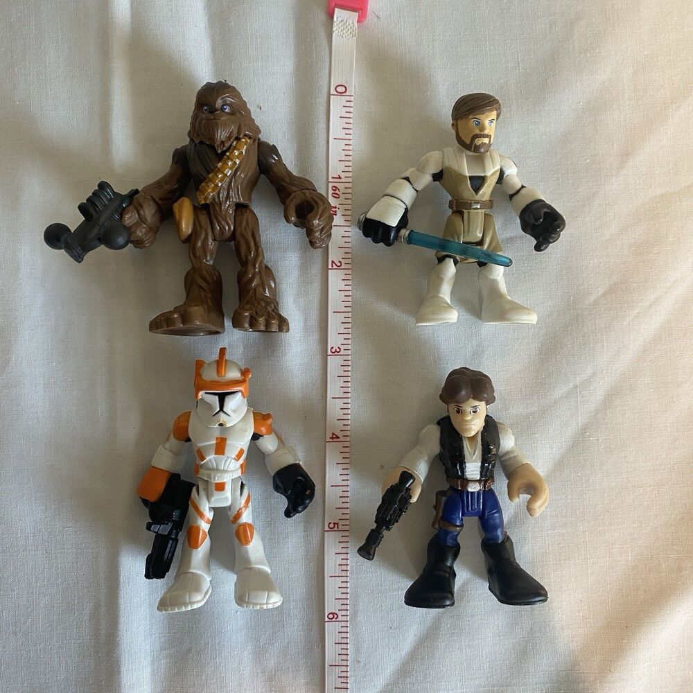 Star Wars Obi Wan Han Solo Chewbacca Clone Trooper Action Figures 3” Tall